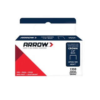Foto 1 | Foto 1 | Staples Arrow Fastener 854 Corona Ancha 1250 Unidades Patas De 6 Mm - Venta Internacional.