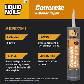 Foto 6 | Foto 6 | Adhesivo Liquid Nails Tough Repair Gris 305 Ml Para Interior Y Exterior - Venta Internacional.