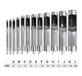 Foto 2 | Foto 2 | ''juego De Sacabocados De Golpe Con 12 Medidas Diferentes 25.4 Cm ''