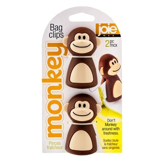 Foto 2 | Foto 2 | Juego De 2 Clips Para Bolsas De Almacenamiento De Alimentos Joie Monkey Color Marrón - Venta Internacional.