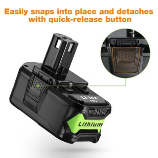 Foto 6 | Foto 6 | Batería Dutyone De Litio De 18 V 6500 Mah Para Herramientas Ryobi Paquete De 2 - Venta Internacional.