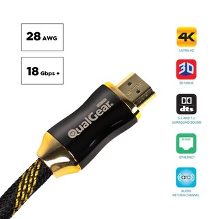 Foto 4 | Foto 4 | Cable Hdmi Qualgear 2.0 4k Ultra Hd De 0 9 M Y 18 Gbps - Venta Internacional.