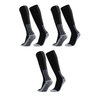 Foto 1 | Foto 1 | Calcetín Media Deportivos Antideslizante 3 Pares Eo Safe Imports Esi-21955 Negro
