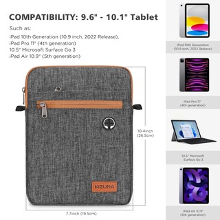 Foto 5 | Foto 5 | Bolso Kizuna Con Funda Para Tableta De 10 Pulgadas Resistente Al Agua - Venta Internacional.
