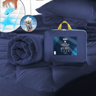 Foto 1 | Foto 1 | Cubrecolchón Laila Suave Cubrecolchon Antiacaros Cloud Sleep Impermiable Individual Azul