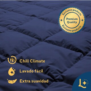 Foto 7 | Foto 7 | Cubrecolchón Laila Suave Cubrecolchon Antiacaros Cloud Sleep Impermiable Matrimonial Azul