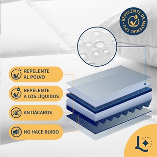 Foto 5 | Foto 5 | Cubrecolchón Premium Laila Comfort Capitonado Extra Suave Cloud Sleep Impermiable Queen Size Blanco
