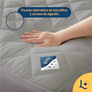 Foto 6 | Foto 6 | Cubrecolchón Laila Suave Cubrecolchon Antiacaros Cloud Sleep Impermiable Individual Gris