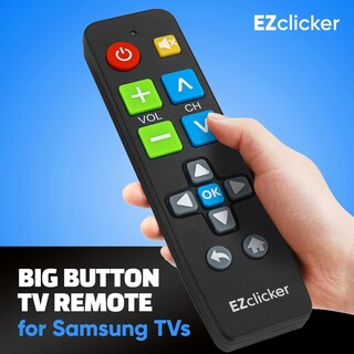 Foto 2 | Foto 2 | Control Remoto Ezclicker Para Samsung Tv Botón Grande Fácil De Usar Negro - Venta Internacional.