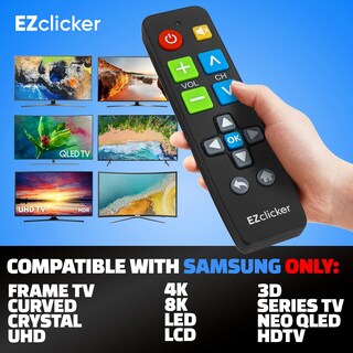 Foto 4 | Foto 4 | Control Remoto Ezclicker Para Samsung Tv Botón Grande Fácil De Usar Negro - Venta Internacional.