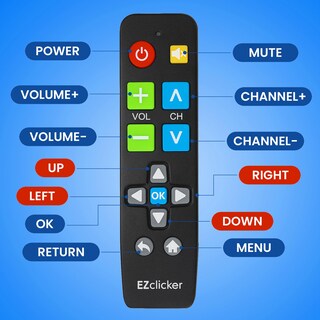 Foto 6 | Foto 6 | Control Remoto Ezclicker Para Samsung Tv Botón Grande Fácil De Usar Negro - Venta Internacional.