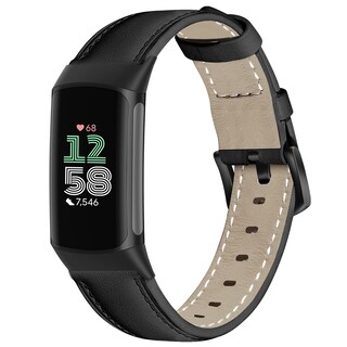 Foto 1 | Foto 1 | Correa De Reloj Farluya Leather Para Fitbit Charge 6/5 Negra - Venta Internacional.