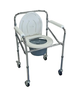 Foto 1 | Foto 1 | Comodo Plegable Cromado Ruedas Silla Baño Y Ducha Para Adulto