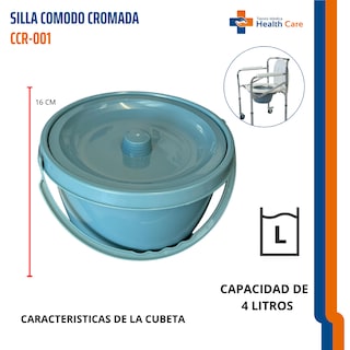 Foto 7 | Foto 7 | Comodo Plegable Cromado Ruedas Silla Baño Y Ducha Para Adulto