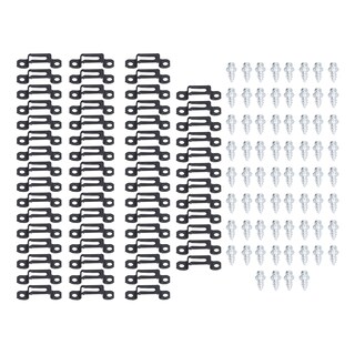 Foto 2 | Foto 2 | Juego De 60 Sujetadores De Acero Cheotime Con Conector Oculto Para Muebles - Venta Internacional.