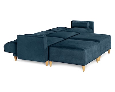 Foto 3 | Foto 3 | Sala De 5 Modúlos Makora Kieran Con Memory Foam Color Azul Chenille Respaldo Reclinable De 3 Posiciones