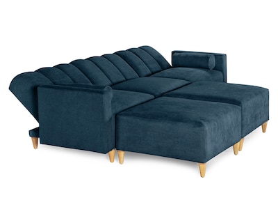 Foto 4 | Foto 4 | Sala De 5 Modúlos Makora Kieran Con Memory Foam Color Azul Chenille Respaldo Reclinable De 3 Posiciones