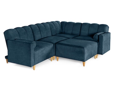 Foto 5 | Foto 5 | Sala De 5 Modúlos Makora Kieran Con Memory Foam Color Azul Chenille Respaldo Reclinable De 3 Posiciones