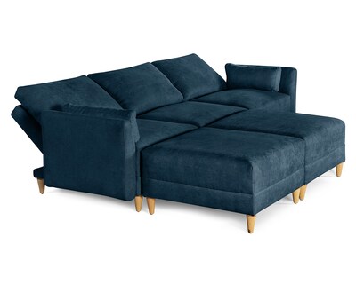 Foto 4 | Foto 4 | Sala De 5 Modúlos Makora Everyn Con Memory Foam Color Azul Chenille Respaldo Reclinable De 3 Posiciones
