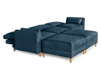Foto 5 | Foto 5 | Sala De 5 Modúlos Makora Everyn Con Memory Foam Color Azul Chenille Respaldo Reclinable De 3 Posiciones