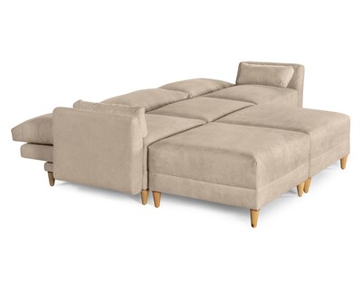 Foto 4 | Foto 4 | Sala De 5 Modúlos Makora Everyn Con Memory Foam Color Arena Chenille Respaldo Reclinable De 3 Posiciones