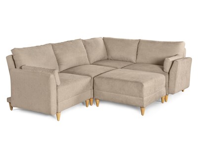 Foto 5 | Foto 5 | Sala De 5 Modúlos Makora Everyn Con Memory Foam Color Arena Chenille Respaldo Reclinable De 3 Posiciones