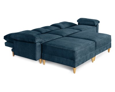Foto 3 | Foto 3 | Sala De 5 Modúlos Makora Maristella Con Memory Foam Color Azul Chenille Respaldo Reclinable De 3 Posiciones