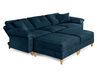 Foto 4 | Foto 4 | Sala De 5 Modúlos Makora Maristella Con Memory Foam Color Azul Chenille Respaldo Reclinable De 3 Posiciones