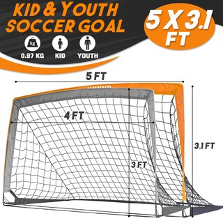 Foto 5 | Foto 5 | Portería De Fútbol Infantil Kunup 152 X 91 Cm Plegable Para Patio Trasero - Venta Internacional.