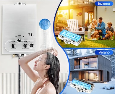 Foto 2 | Foto 2 | Calentador De Agua Instantáneo Gas Lp 7l Boiler De Paso Para 1 Servicio Ahorrador Calentadores De Paso Boiler Gas Natural Fácil