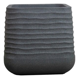 Foto 1 | Foto 1 | Maceta Acanalado Minimalista En Forma De Cubo Gris Claro