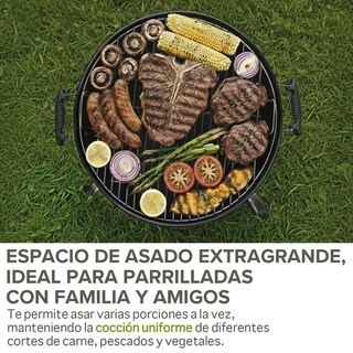Foto 3 | Foto 3 | Asador De Carbón Extra Grande Portátil Parrilla De 22 Pulgadas 55cm Hikeo Color Negro