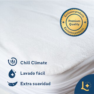 Foto 2 | Foto 2 | Protector De Colchón Toallin Premium - Extra Suave - Hipoalergénico Antiácaros Laila Comfort Queen Size Blanco
