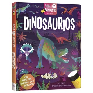 Foto 1 | Foto 1 | Libro Infantil Busca Y Encuentra Dinosaurios + Linterna Mágica De Cartón