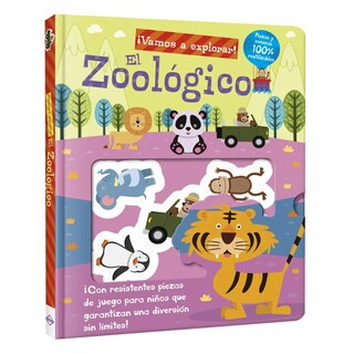 Foto 1 | Foto 1 | Libro Infantil Vamos A Explorar El Zoológico + 10 Piezas Reutilizables