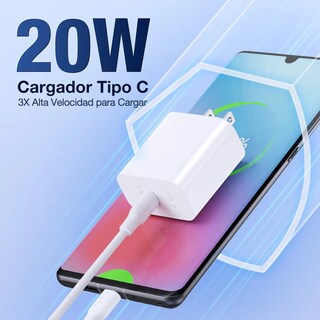 Foto 2 | Foto 2 | 3 Piezas Cargador Tipo C 20w Usb C Carga Rapida Con 3 Pack Cable C A C 1m Eo Safe Imports Esi-22068 Blanco
