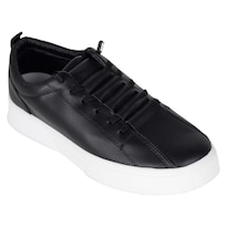 Tenis Con Cordones Exterior Sintético Color Negro Para Hombre De Rbbasics
