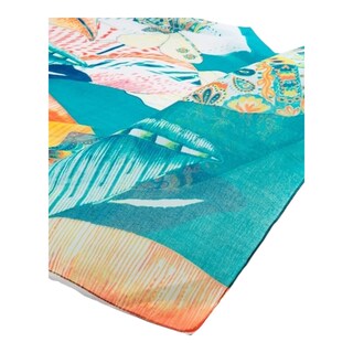 Foto 6 | Foto 6 | Pashmina Turquesa Naranja Dama Algodón Desigual
