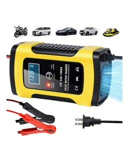 Foto 1 | Foto 1 | Cargador De Batería De 12 V Cargador Rápido Inteligente Con Mantenedor De Reparación Por Pulsos Unidad Para Cargar Baterías De