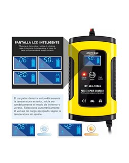 Foto 4 | Foto 4 | Cargador De Batería De 12 V Cargador Rápido Inteligente Con Mantenedor De Reparación Por Pulsos Unidad Para Cargar Baterías De