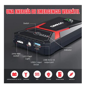 Foto 3 | Foto 3 | Arrancador De Batería Portátil Ge1500 Power Bank Auto
