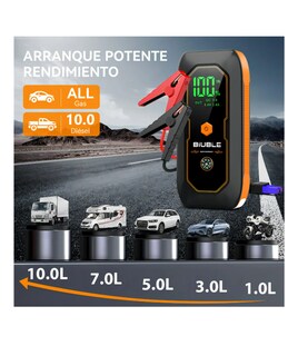 Foto 3 | Foto 3 | Arrancador De Batería Portátil Para Auto Motores De 4 A 8 Cilindros Con Pantalla Y Linterna