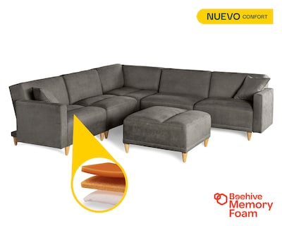 Foto 2 | Foto 2 | Sala De 6 Modúlos Makora Avalon Con Memory Foam Color Oxford Chenille Respaldo Reclinable De 3 Posiciones