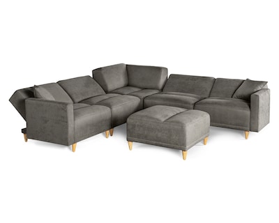 Foto 3 | Foto 3 | Sala De 6 Modúlos Makora Avalon Con Memory Foam Color Oxford Chenille Respaldo Reclinable De 3 Posiciones