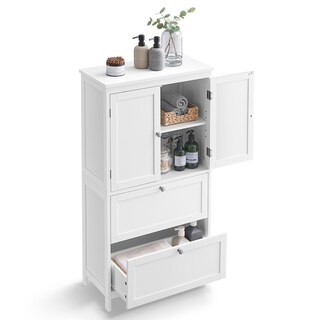 Foto 1 | Foto 1 | Mueble De Baño Armario De Cocina Con 2 Puertas Y 2 Cajones Estantes Ajustables 30 X 60 X 110 Cm