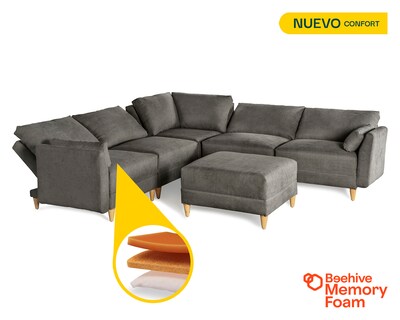 Foto 2 | Foto 2 | Sala De 6 Modúlos Makora Everyn Con Memory Foam Color Oxford Chenille Respaldo Reclinable De 3 Posiciones