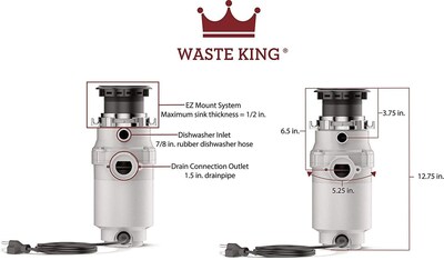Foto 2 | Foto 2 | Triturador De Basura Waste King L-111 1/3 Hp Con Cable De Alimentación - Venta Internacional.