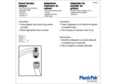 Foto 3 | Foto 3 | Adaptador De Aireador De Grifo Plumb Pak Pp800-60lf Cromado - Venta Internacional.