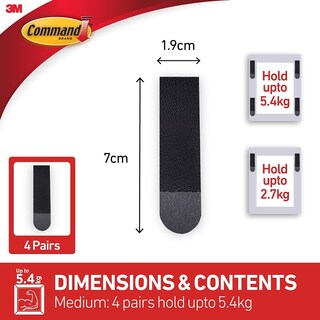Foto 4 | Foto 4 | Tiras Adhesivas Command Black Medium 4 Pares Para Interiores - Venta Internacional.
