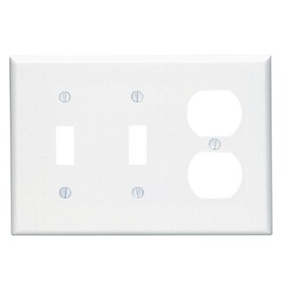 Foto 1 | Foto 1 | Placa De Pared Leviton De 3 Elementos 2 Conmutadores Y 1 Toma Dúplex Color Blanco - Venta Internacional.